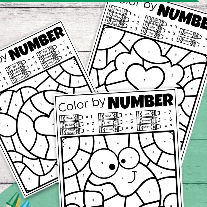 Earth day color by number pages