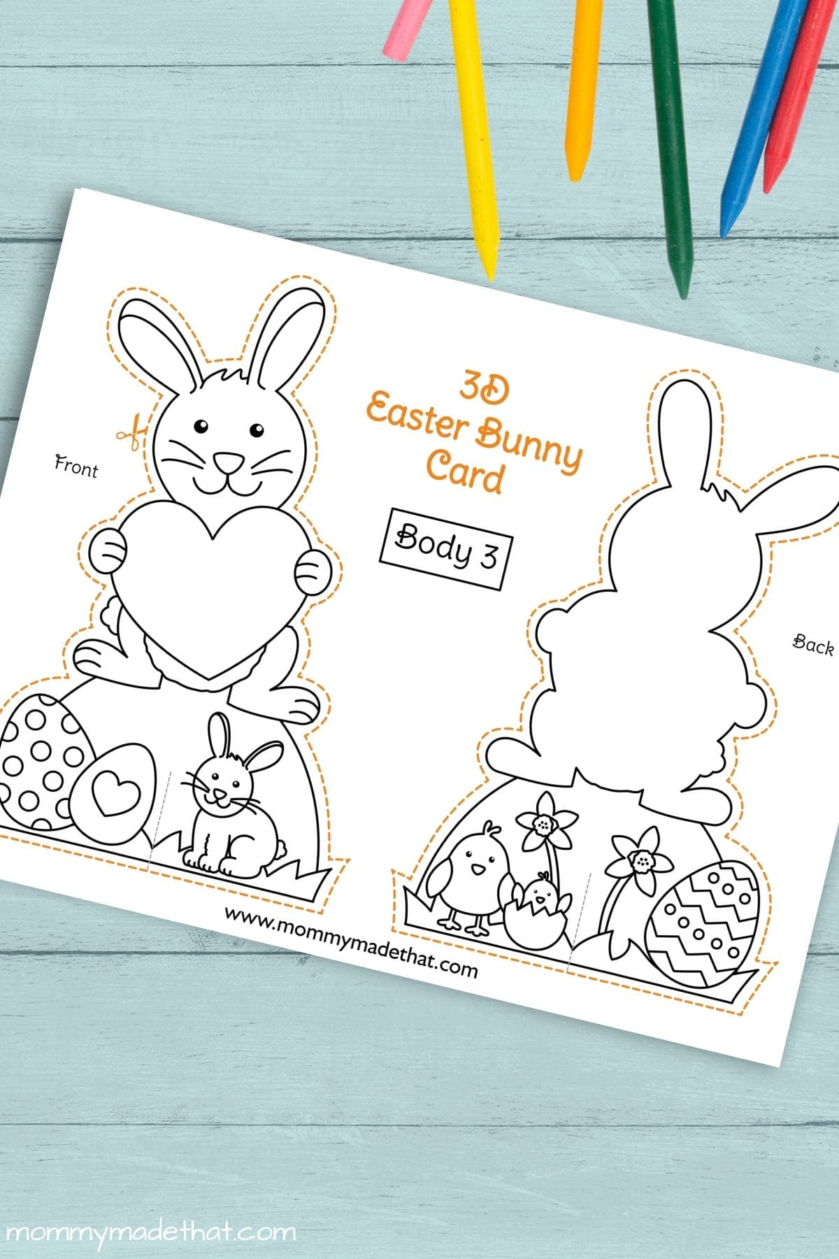 Bunny card printable