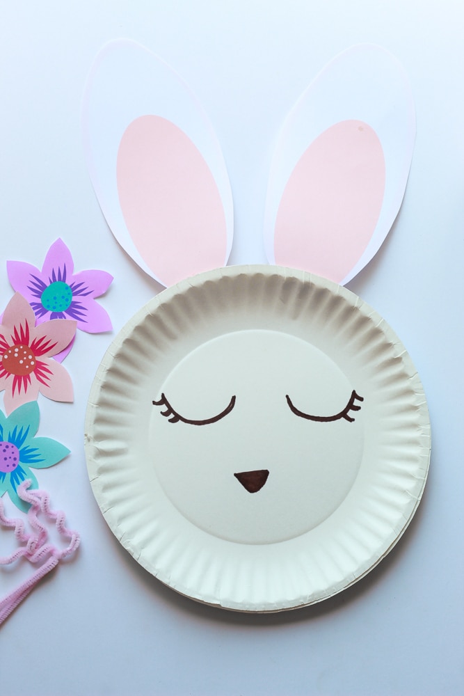 paper plate bunny