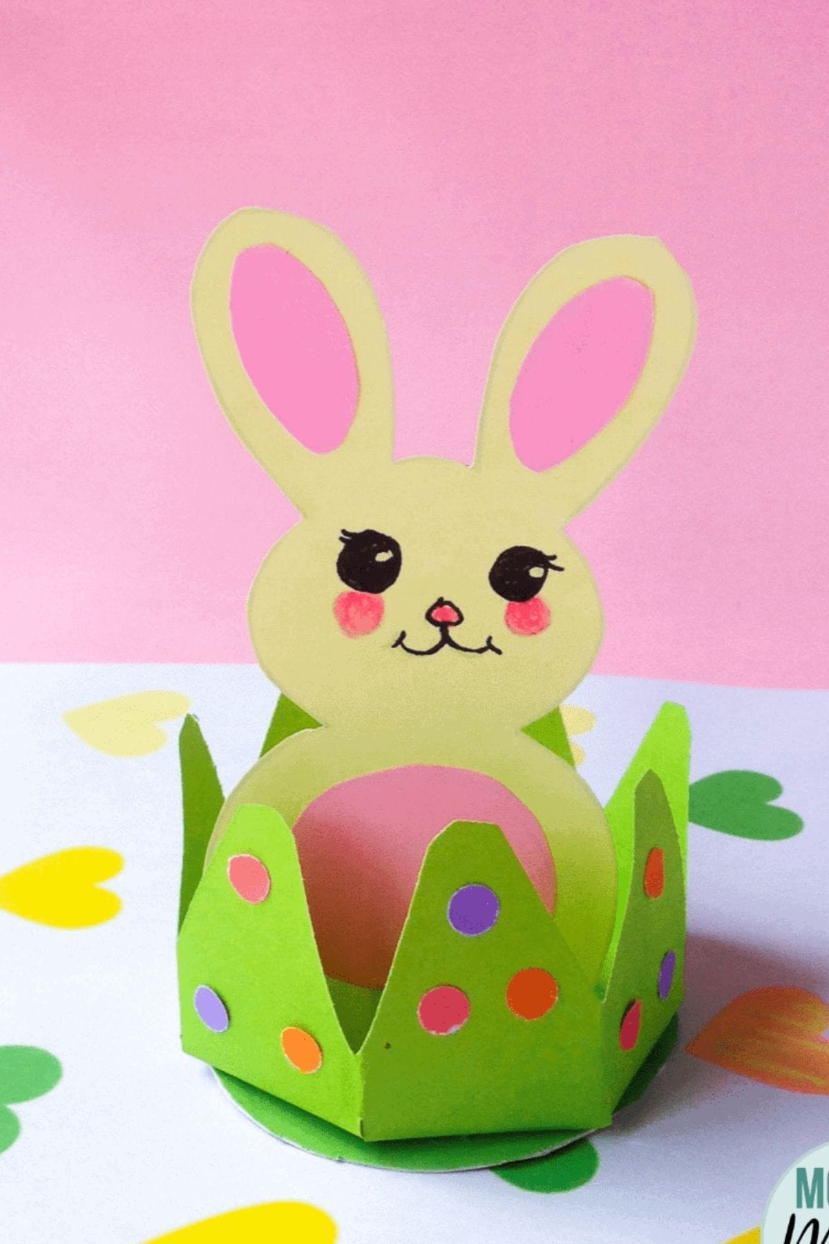 Easter crafts for kids bunny in grass
