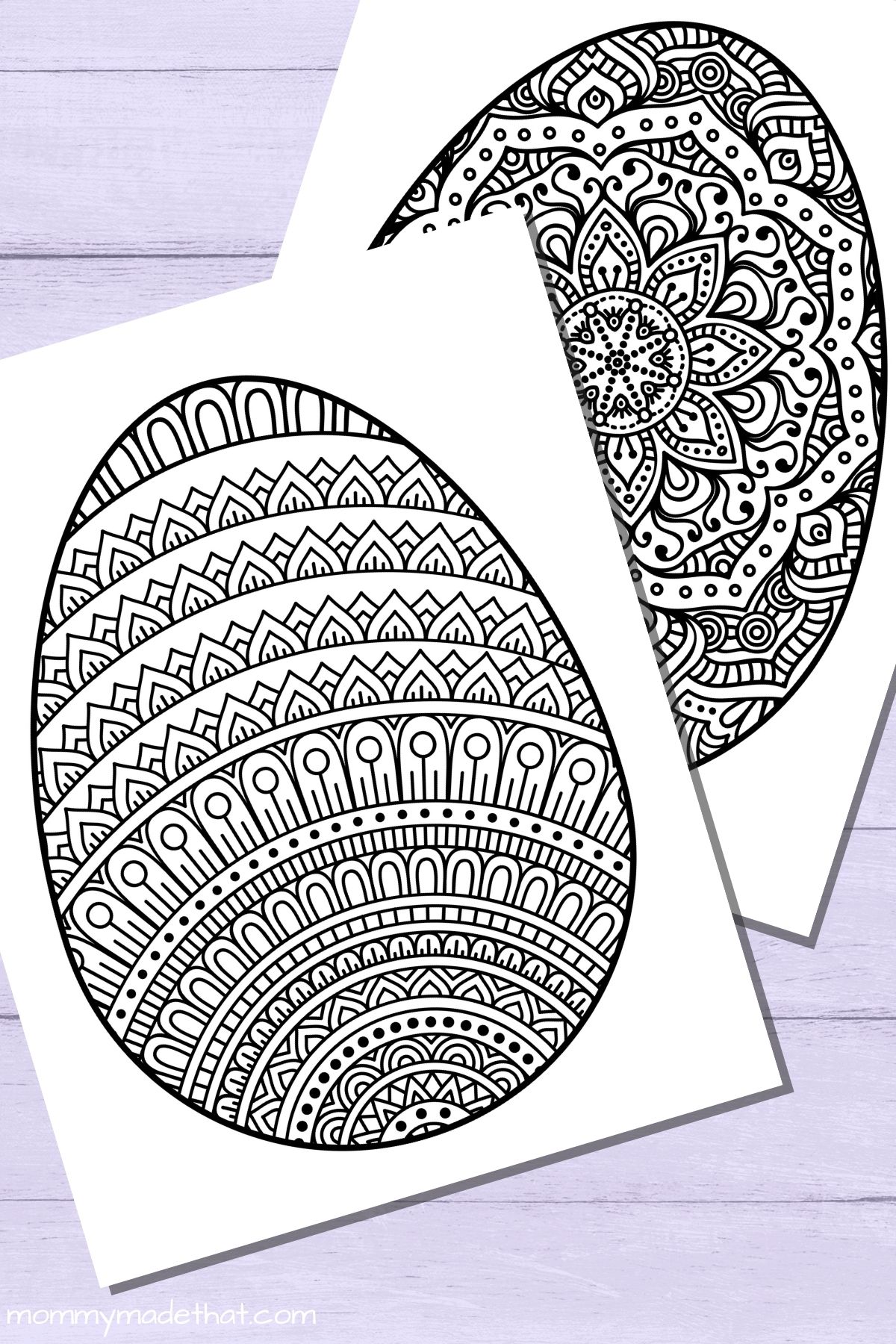 free Easter egg coloring sheets