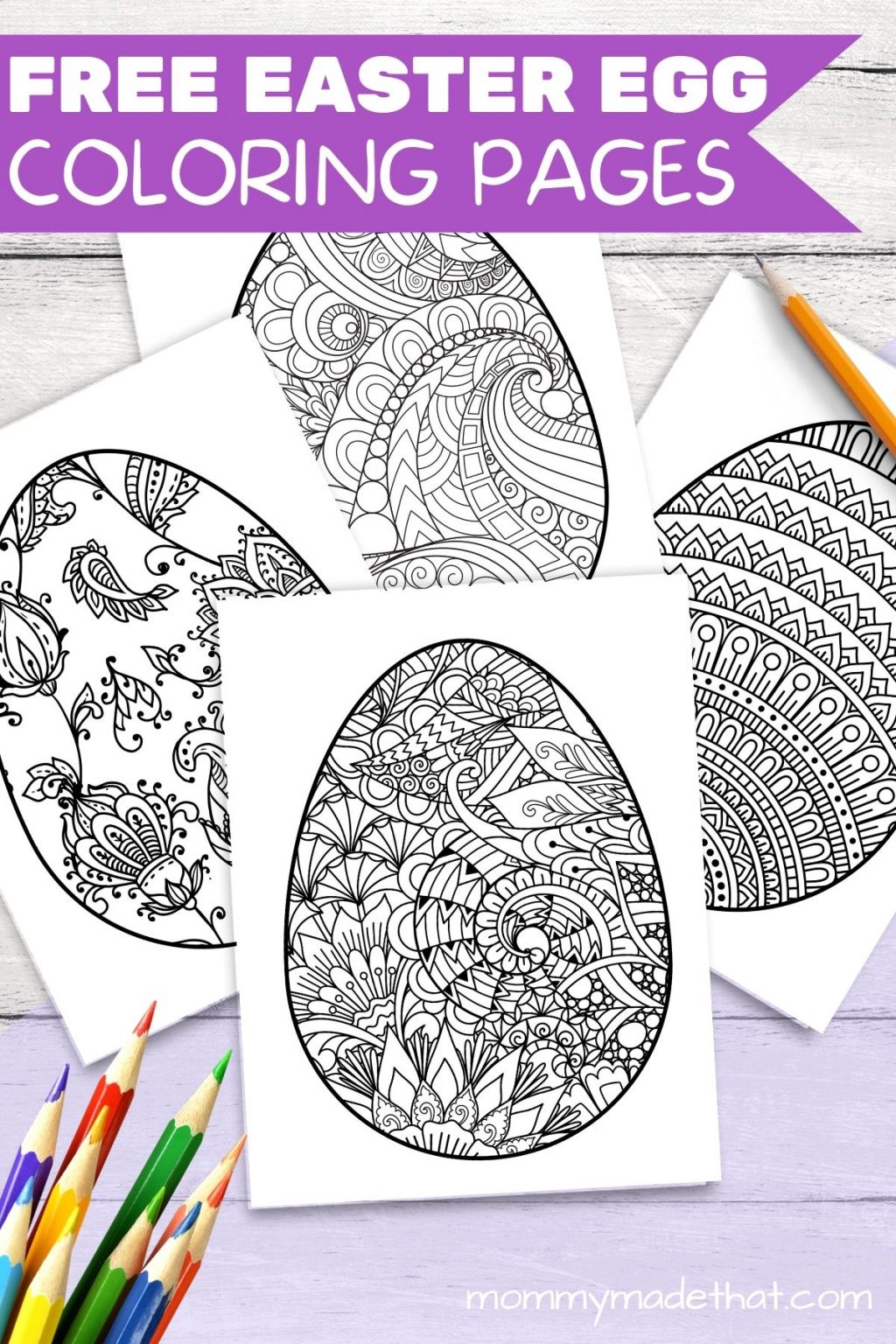 Free Easter Egg Coloring Pages from Mommy Made That