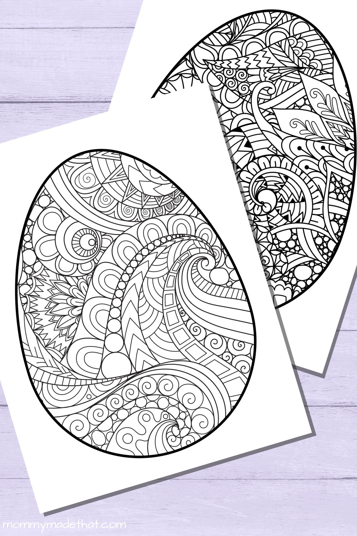 Easter egg coloring pages printable PDF