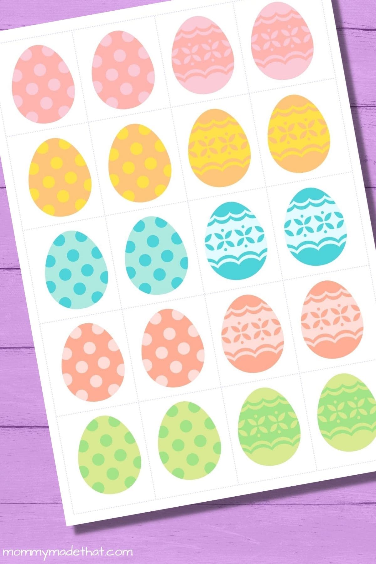 free printable easter egg matching game