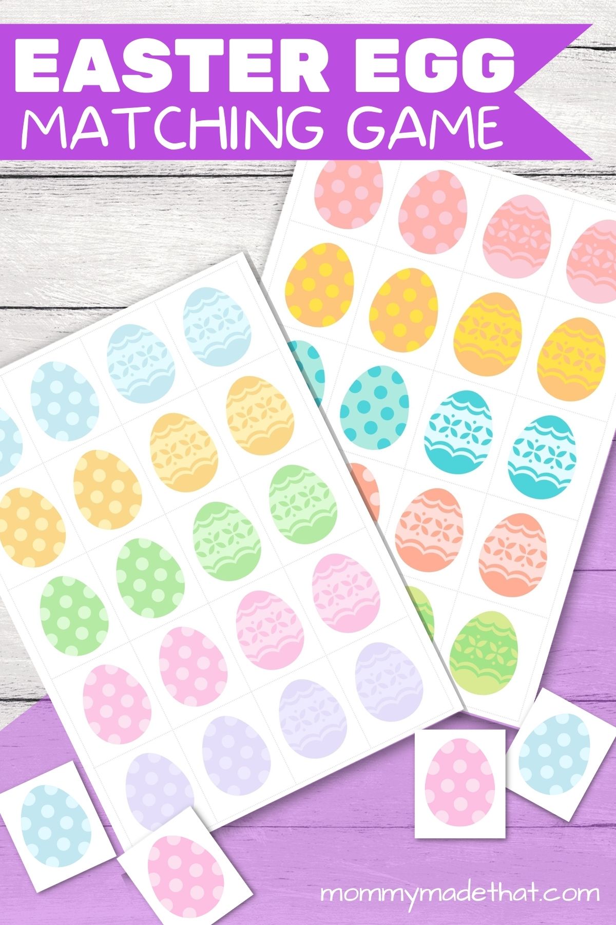 Easter Egg Matching Game Printable