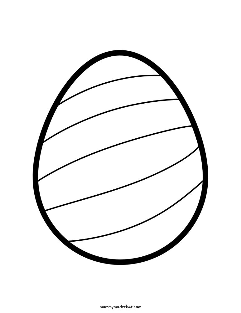 striped easter egg template