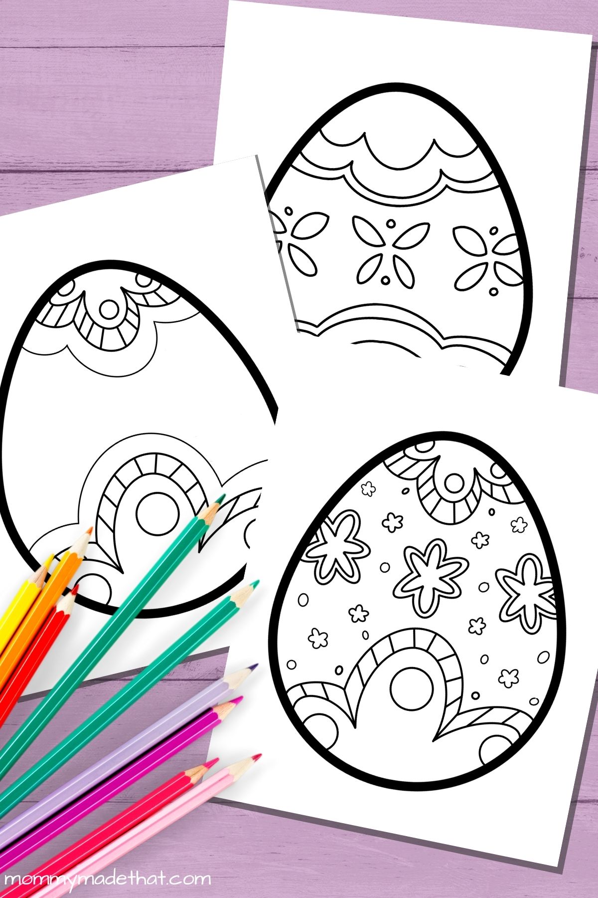 Easter egg coloring pages