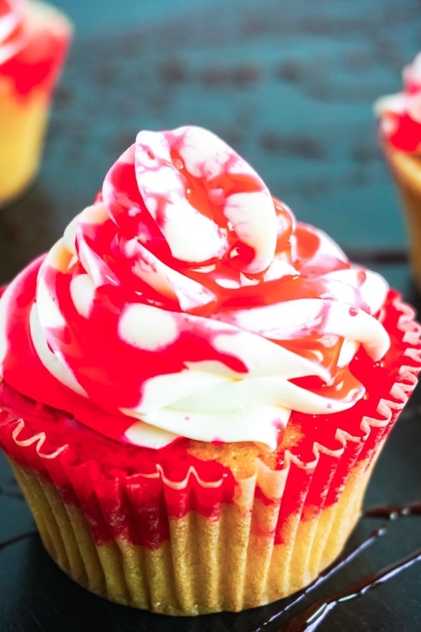 Tasty Blood Cupcakes for Halloween