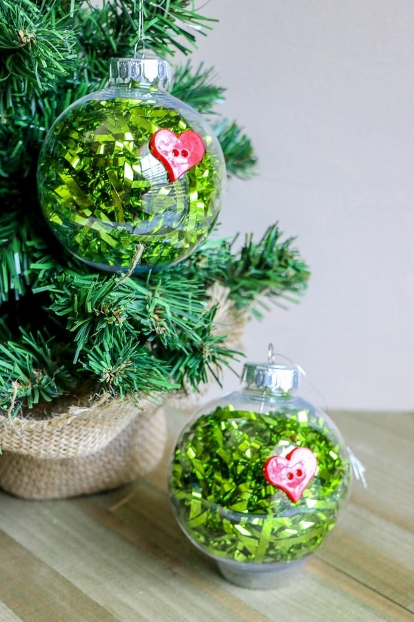 Easy DIY Grinch Ornaments