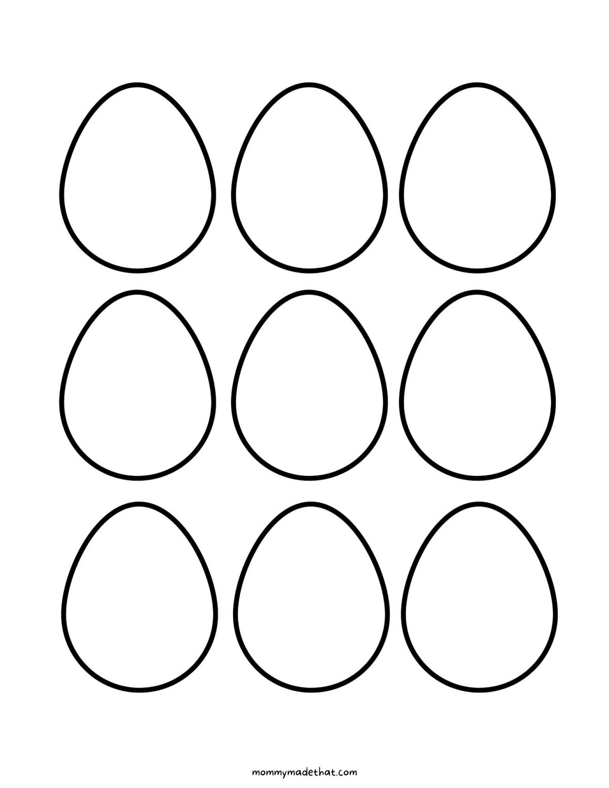 free egg template printable