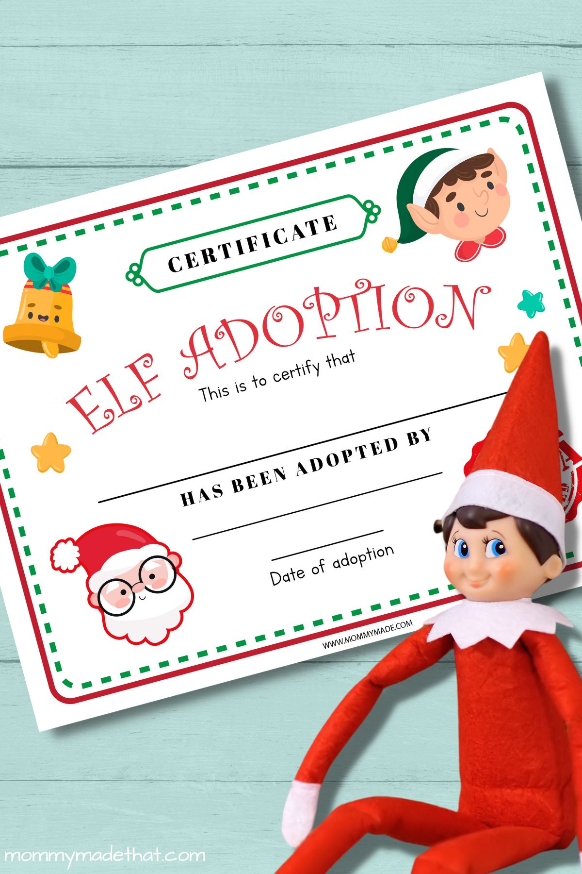 free printable elf adoption certificate