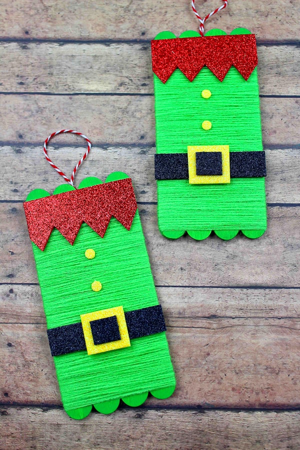 Elf Popsicle Stick Craft for Kids