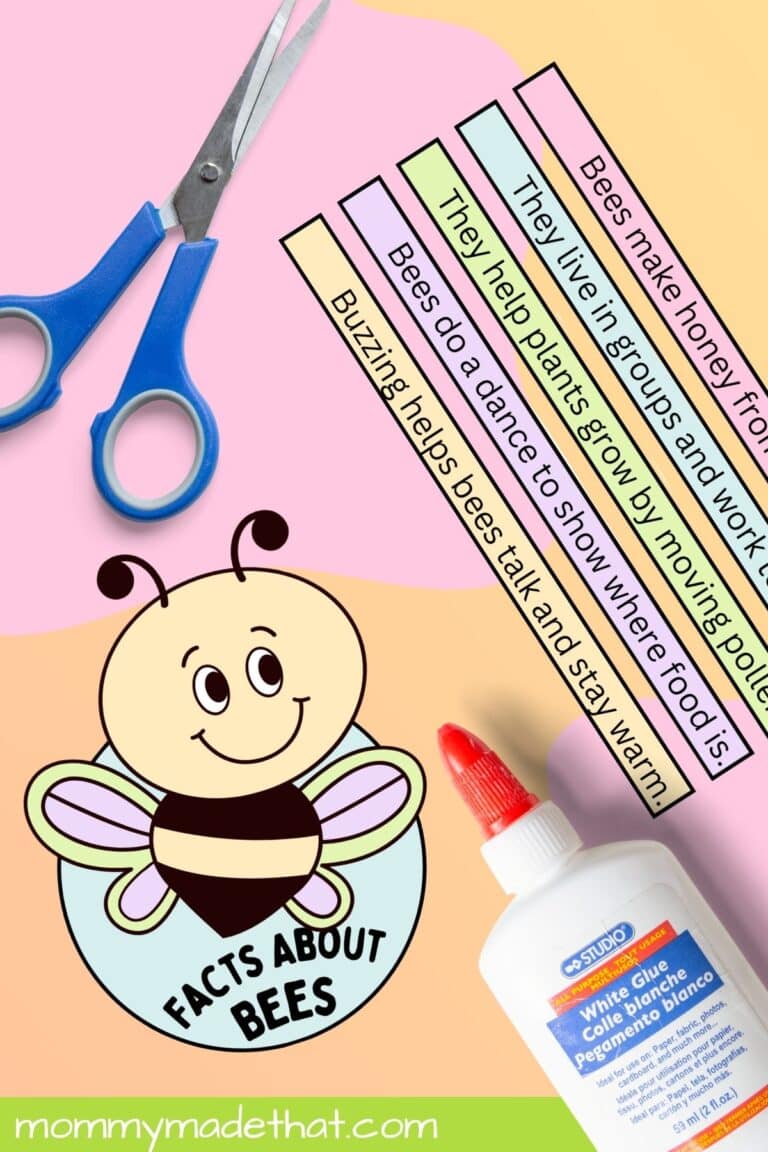 Facts About Bees Craft (Free Printable Worksheet)