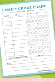 Family Chore Charts (Free Printable Templates)