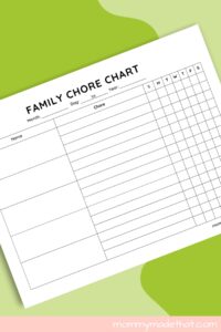 Family Chore Charts (Free Printable Templates)