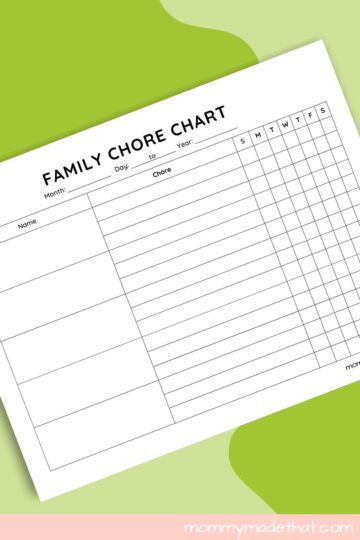 Family Chore Charts (Free Printable Templates)
