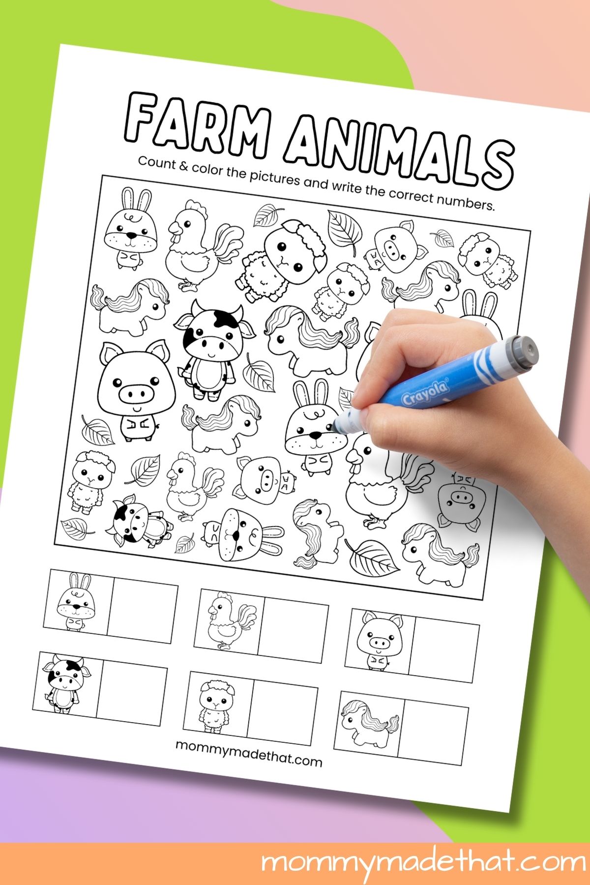 Farm animal i spy worksheet.