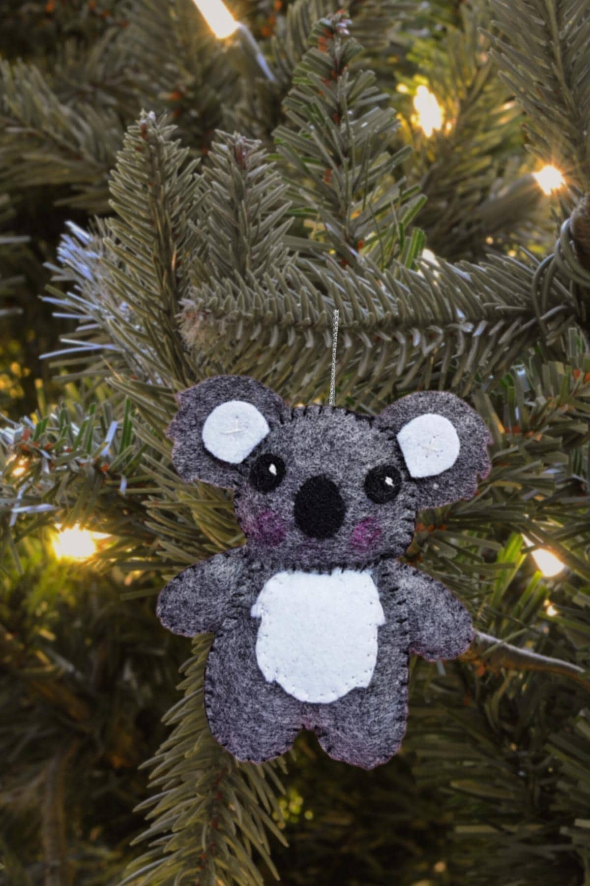 felt koala ornament DIY