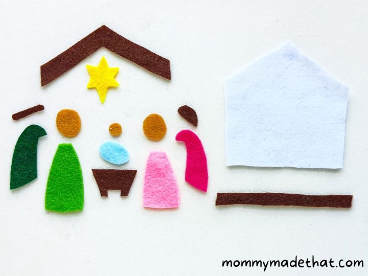 DIY Felt Nativity Ornament (With Free Printable Pattern)