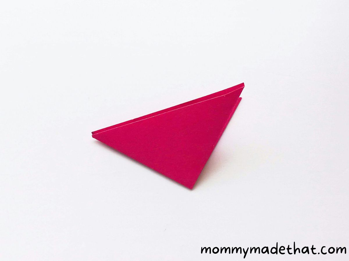paper folded again into triangle