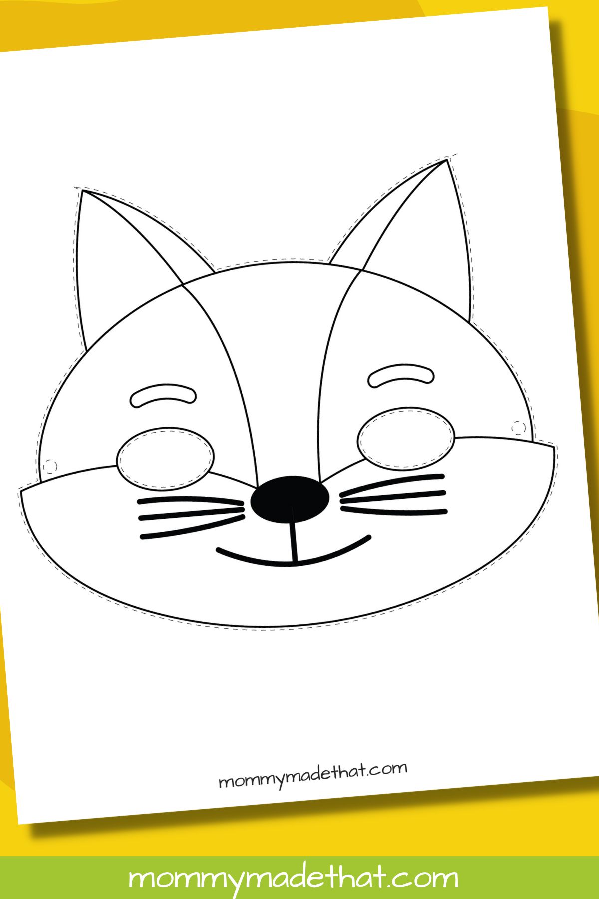 fox mask template