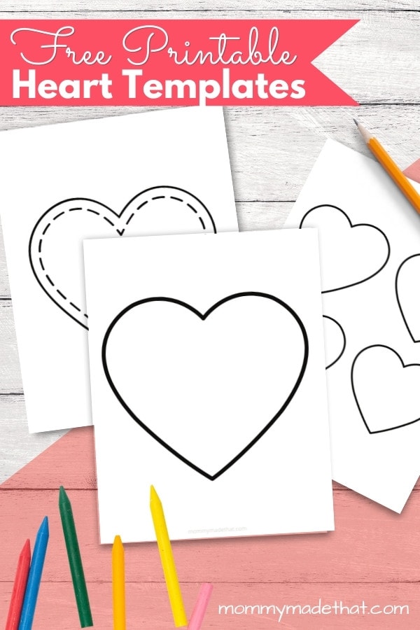 Free Printable Heart Template for Crafts and Activities
