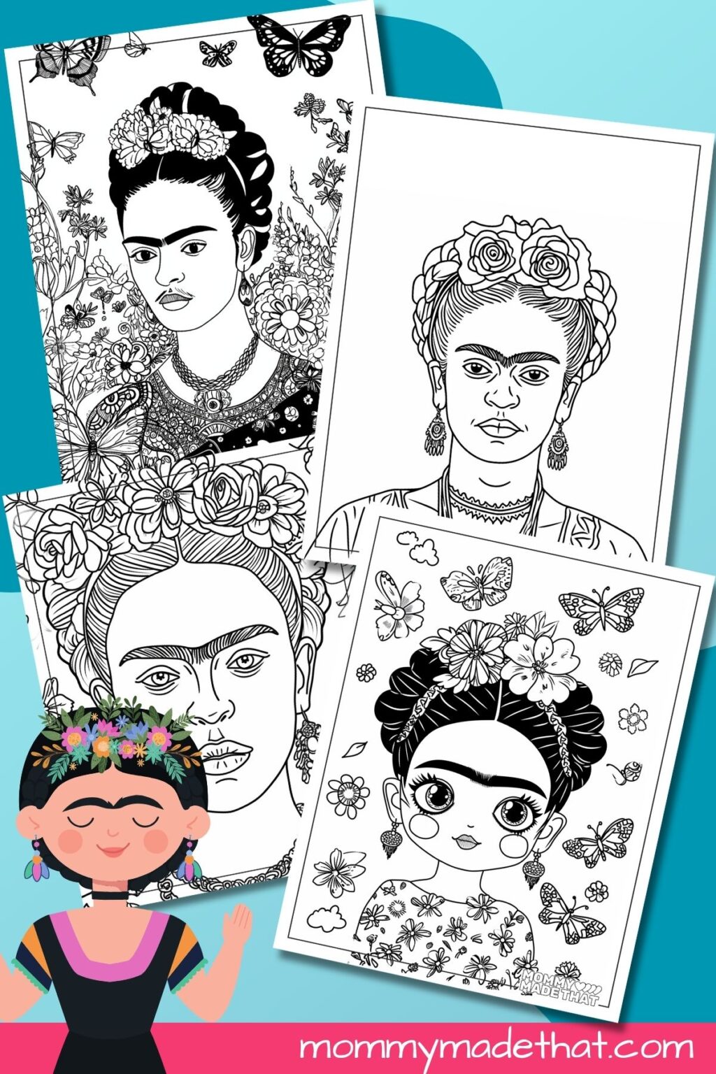 Frida Kahlo Coloring Pages - Frida Kahlo Coloring Pages 1 1024x1536
