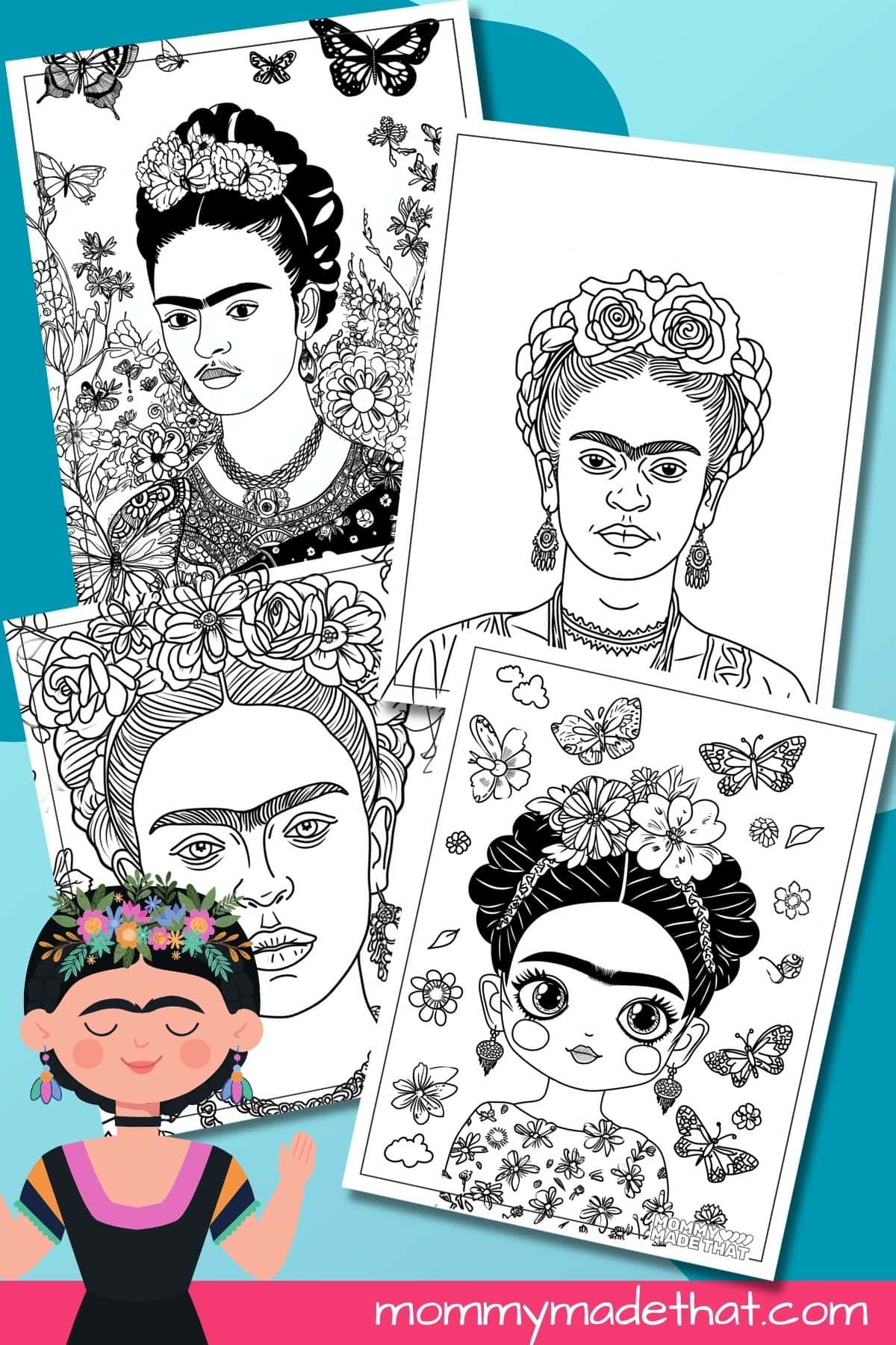 Frida Kahlo Coloring Pages