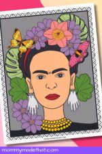 Printable Frida Kahlo Art Project (Free Template)