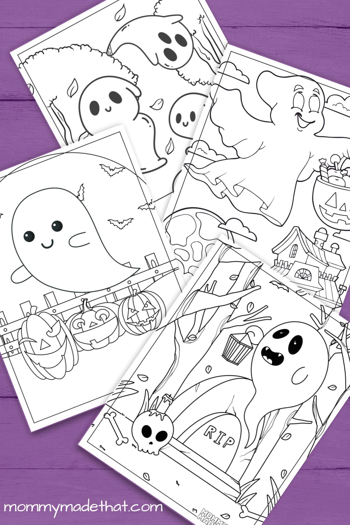 Spooktacular Ghost Coloring Pages (Lots of Free Printables!)