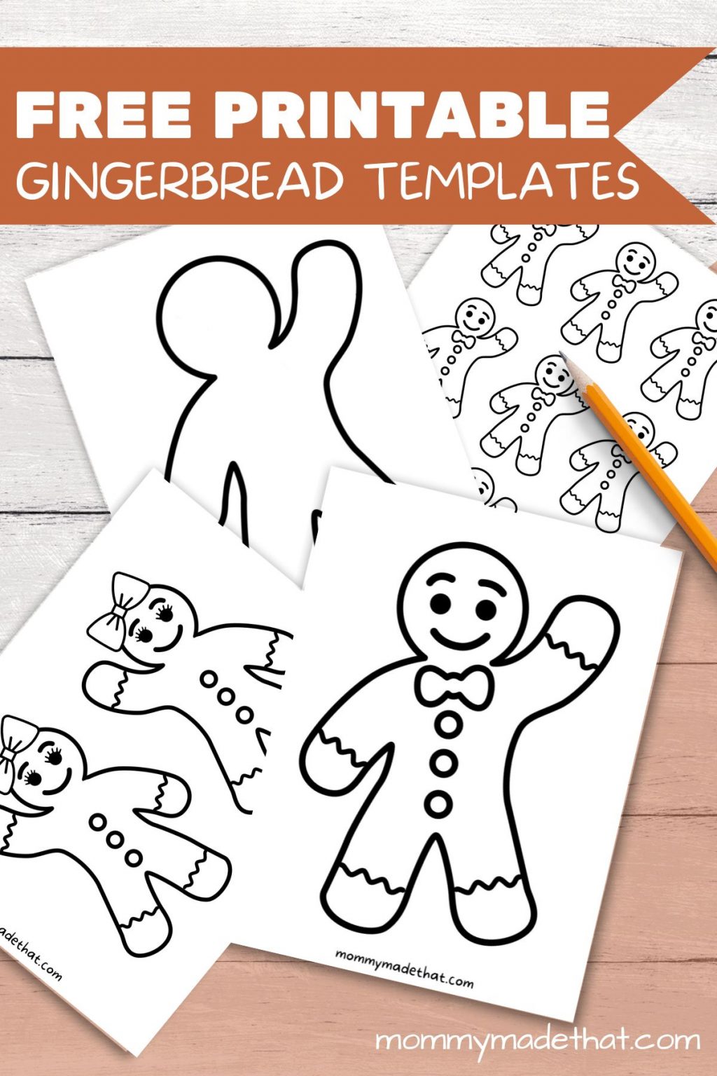 Gingerbread printable templates.
