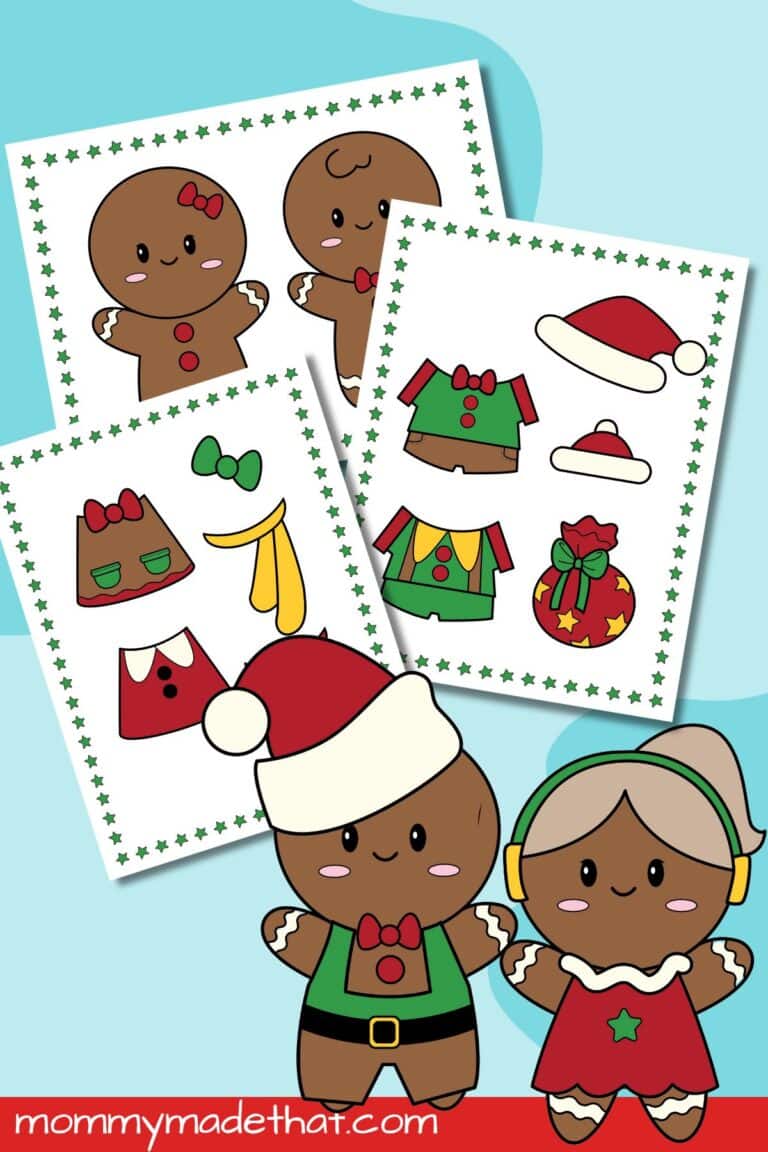 Printable gingerbread paper dolls