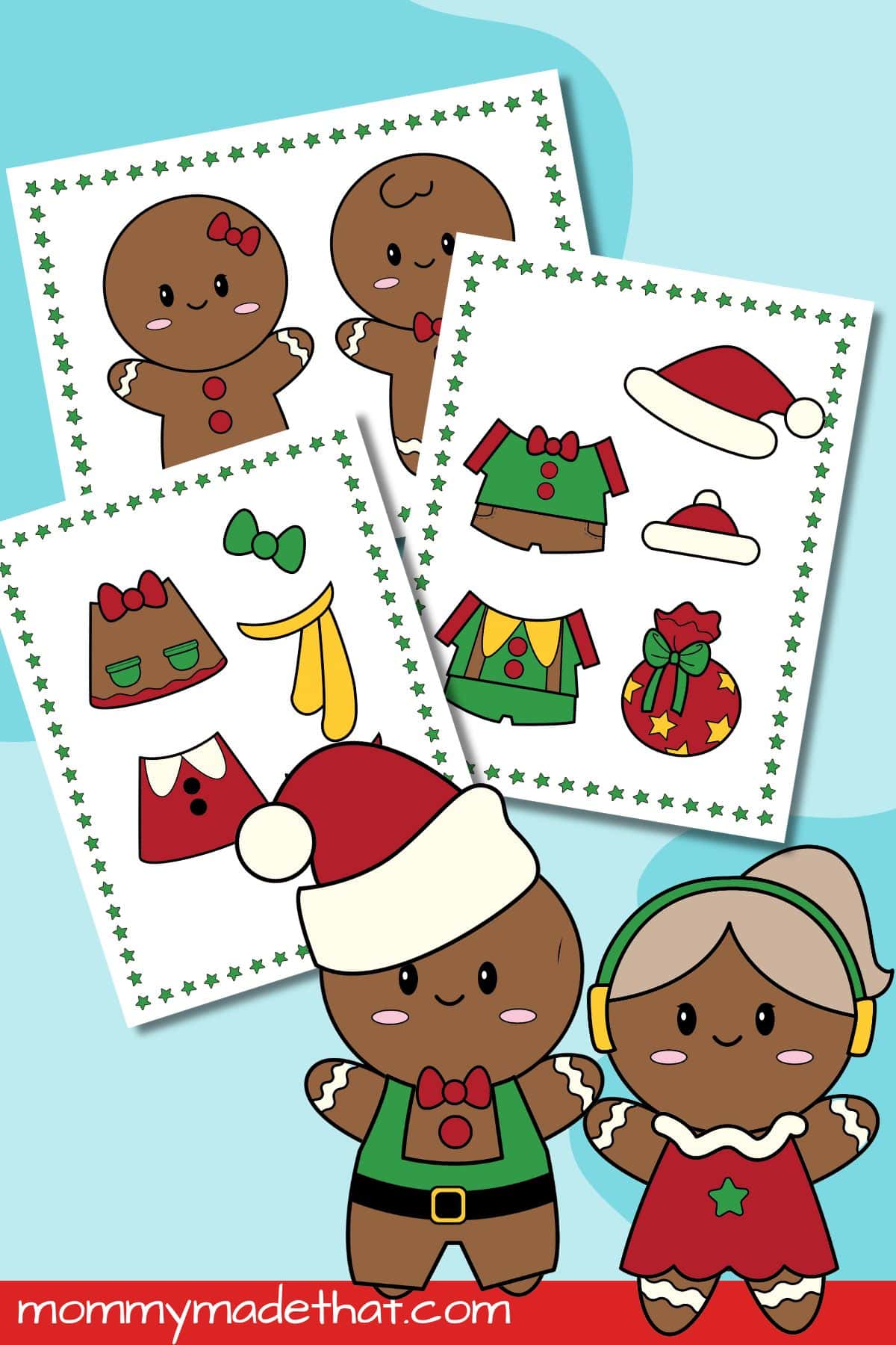 Free Gingerbread Dress Up Dolls (For Christmas)