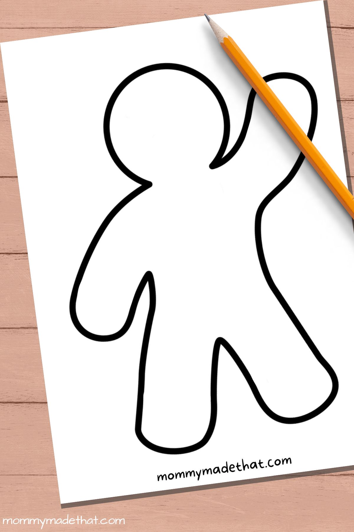 blank gingerbread outline template