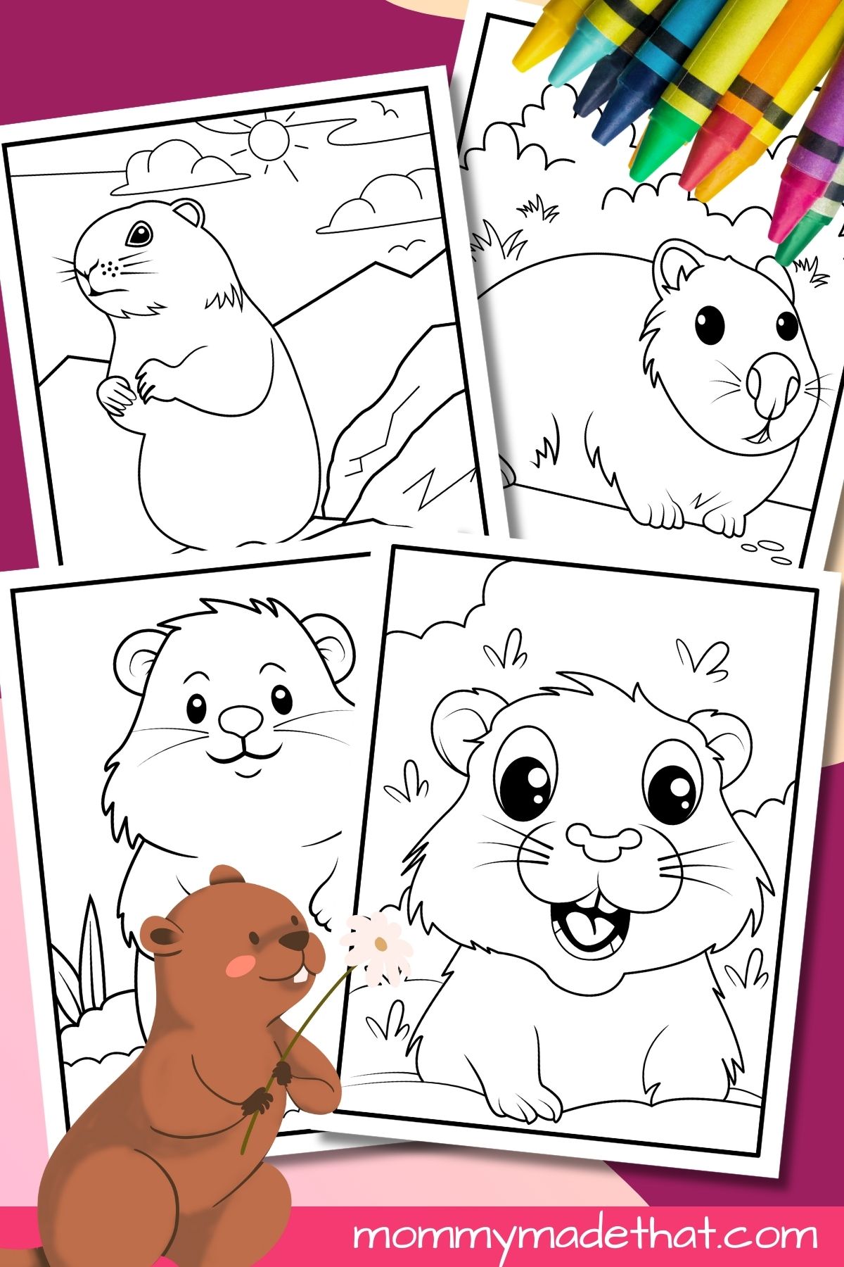 Groundhog Day Coloring Pages