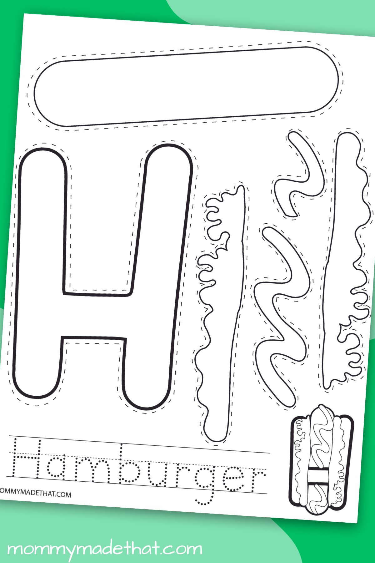 H is for hamburger craft