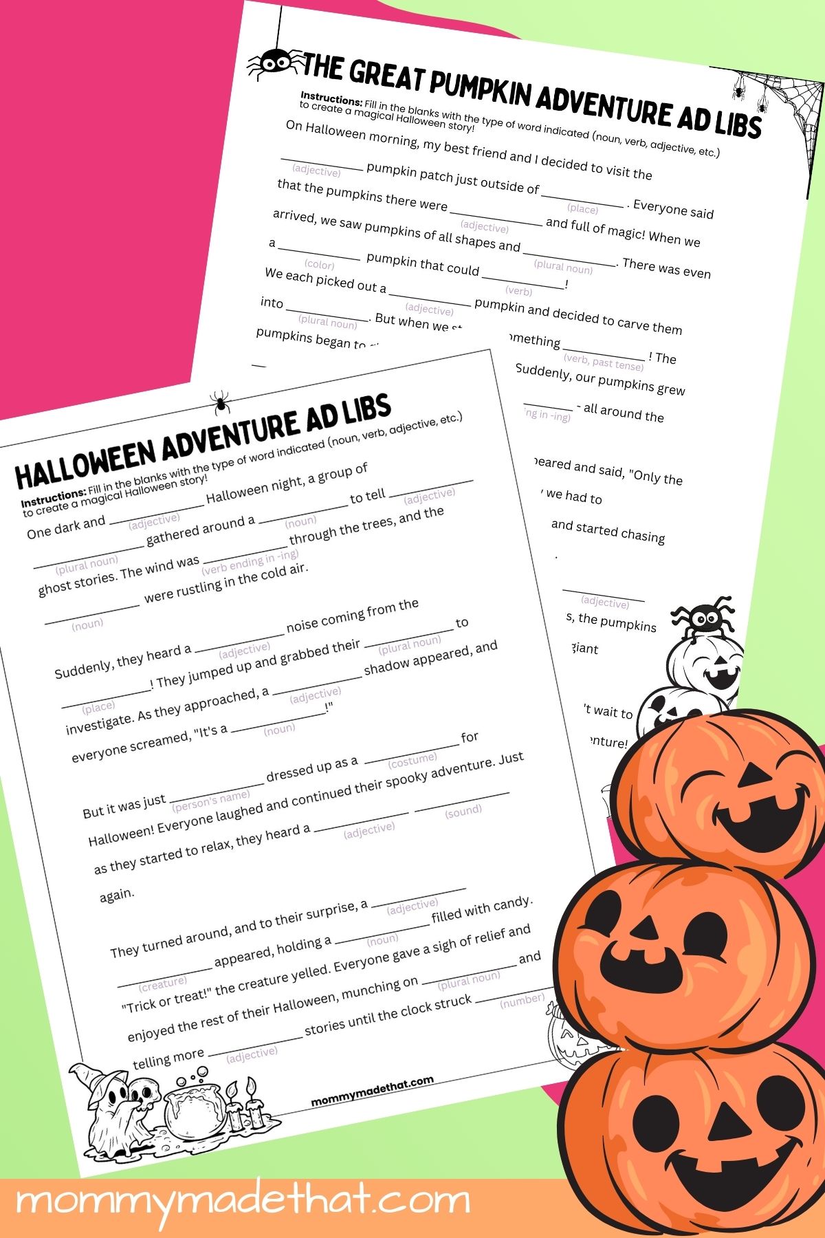Halloween ad libs.
