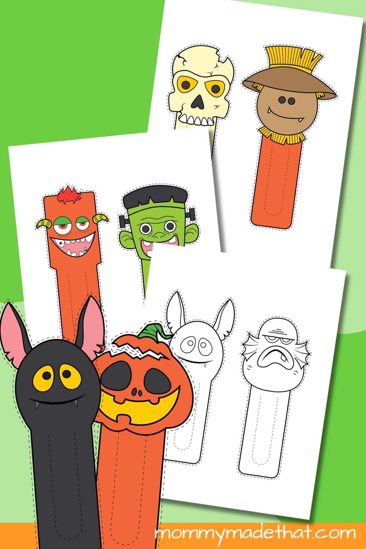 printable halloween bookmarks