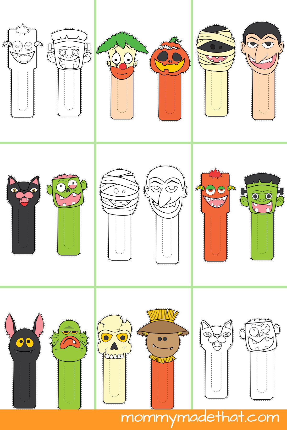 halloween bookmarks