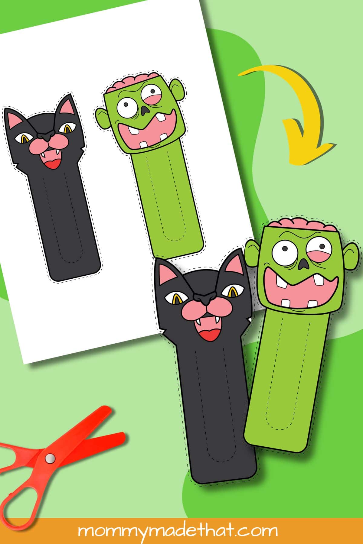 free printable halloween bookmarks