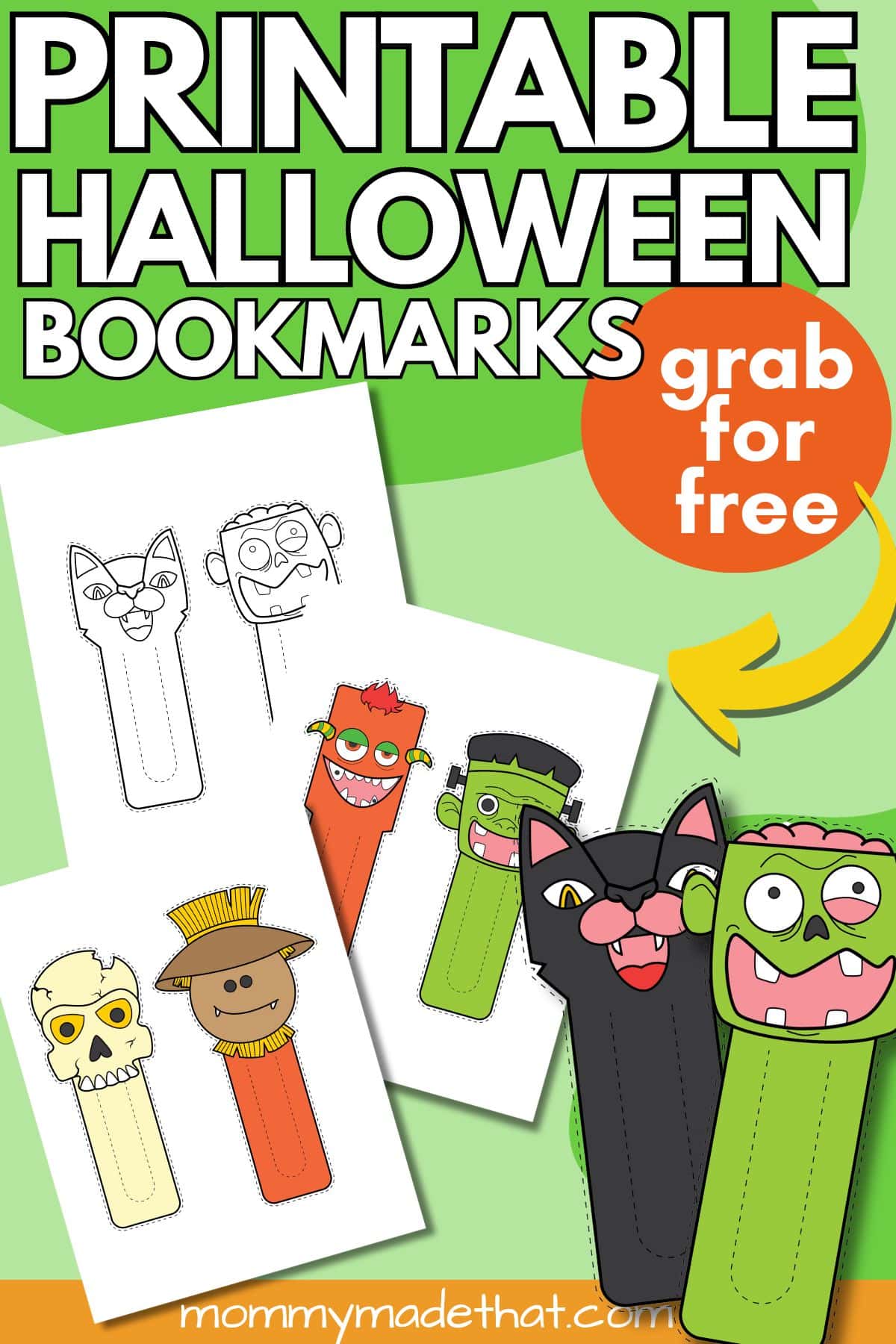 printable halloween bookmarks