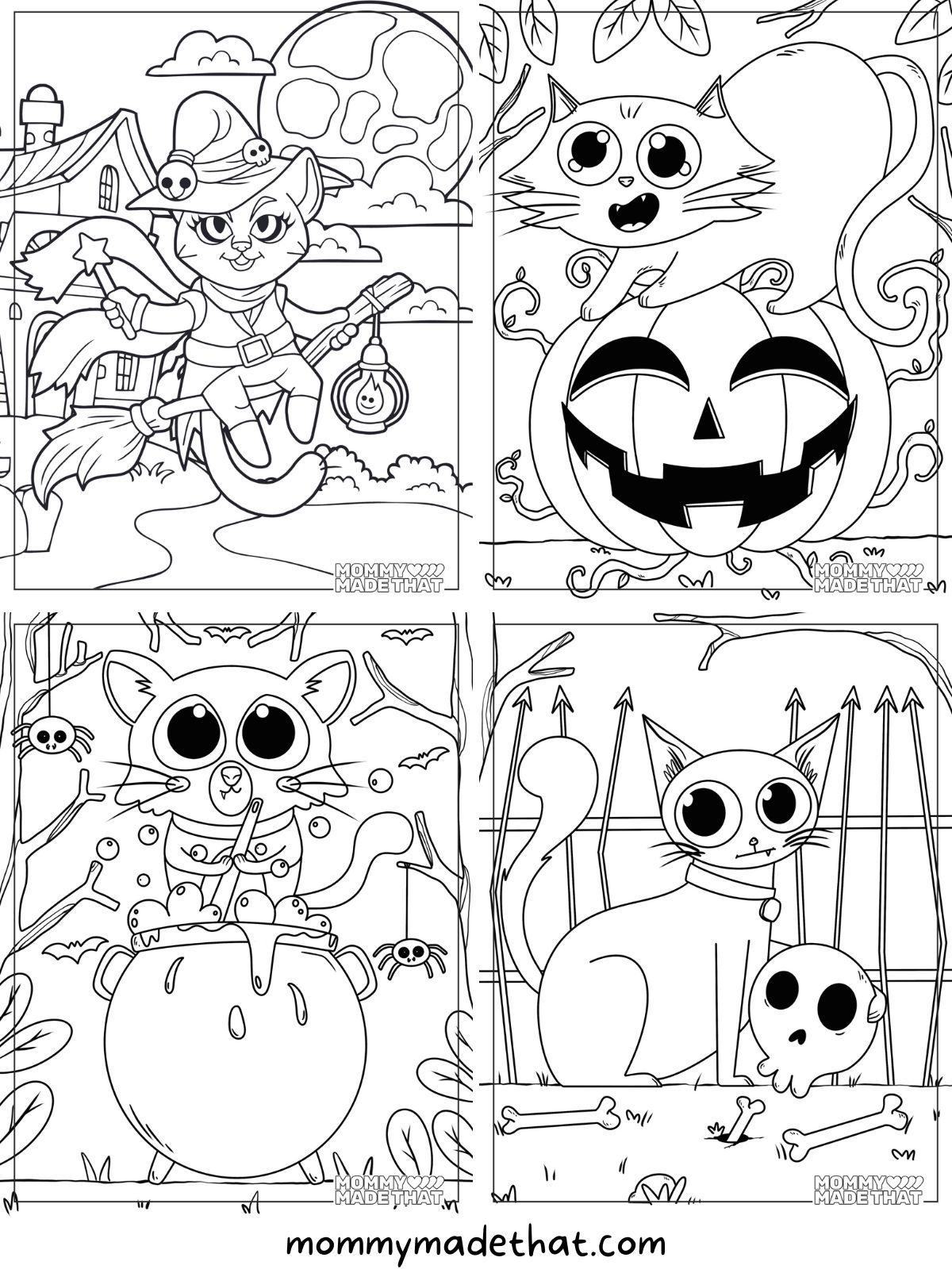 halloween cat coloring sheet