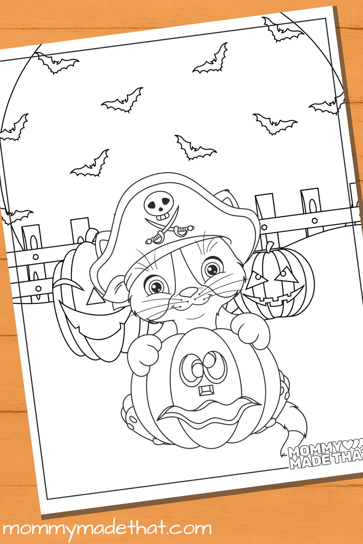 cute Halloween cat coloring pages