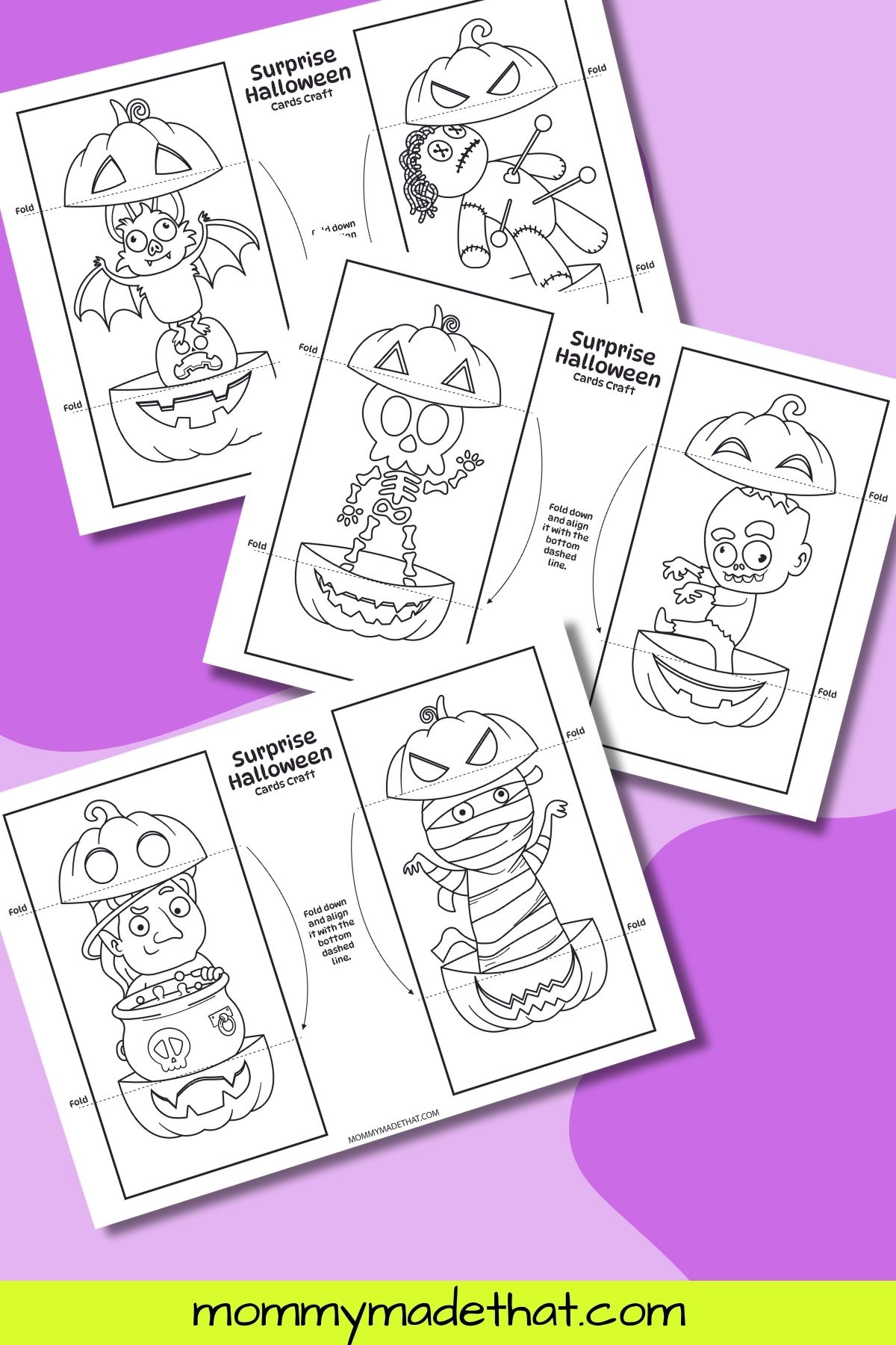 halloween coloring cards to make