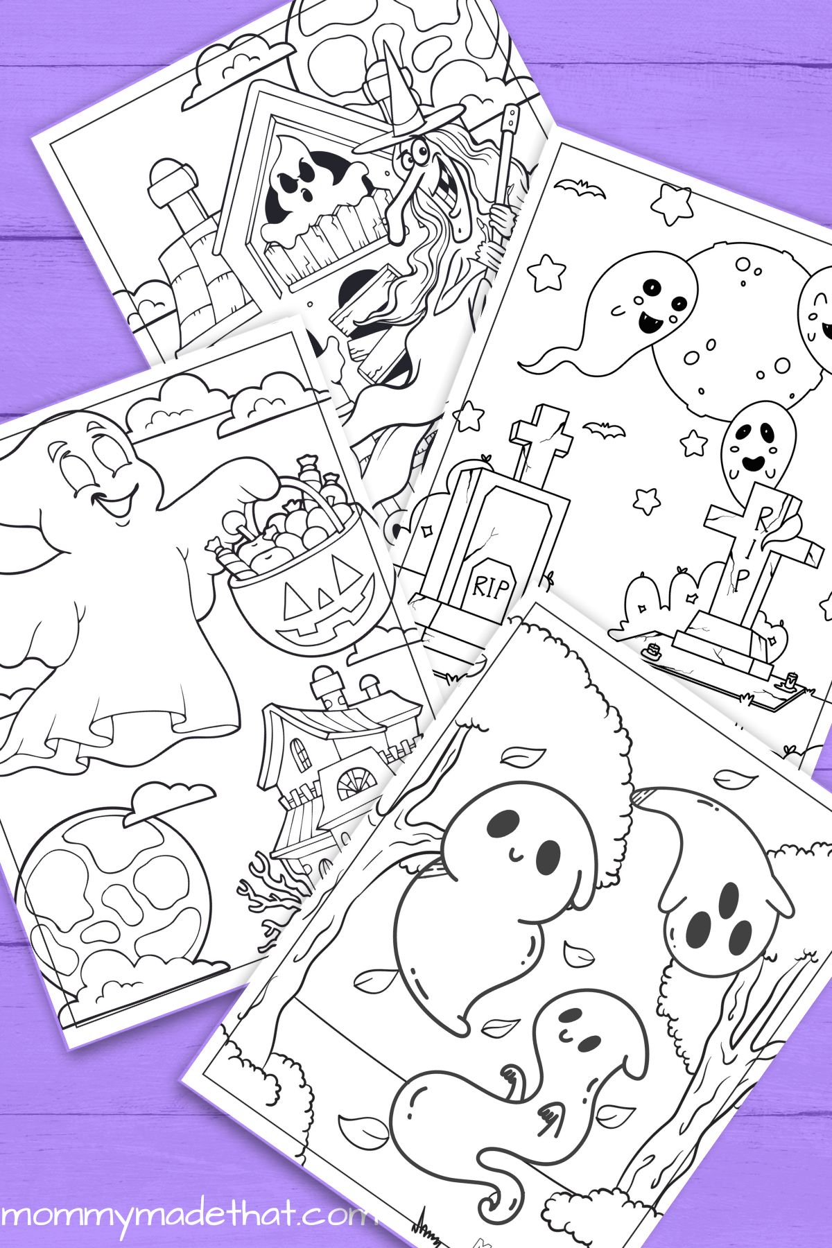 ghost halloween coloring pages