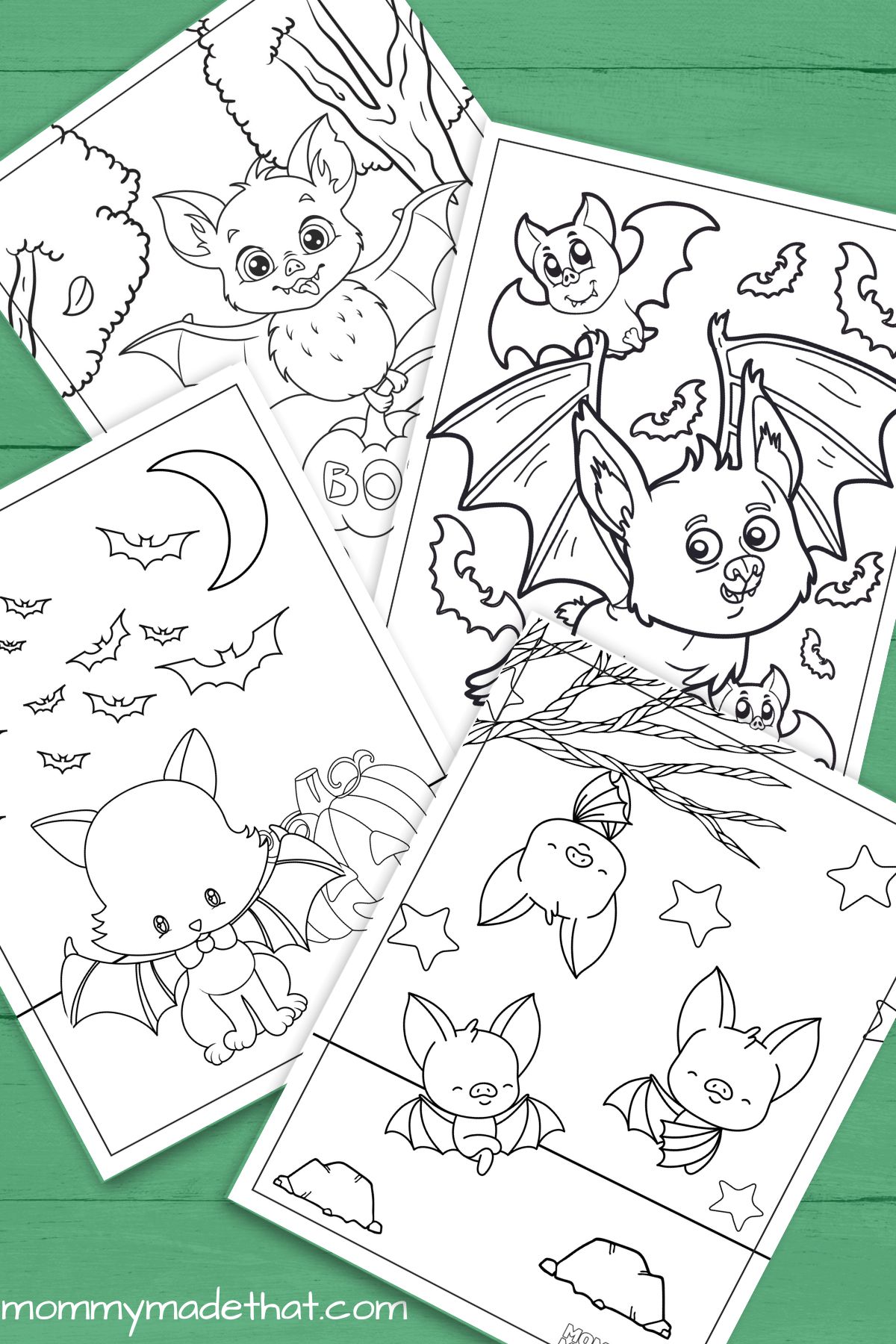 bat halloween coloring pages