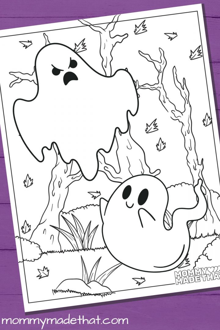 Spooktacular Ghost Coloring Pages (Lots of Free Printables!)