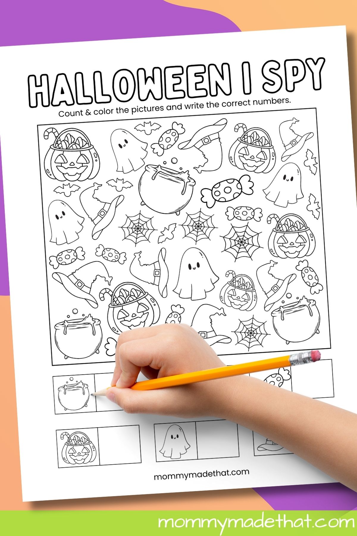 Free printable Halloween i spy.