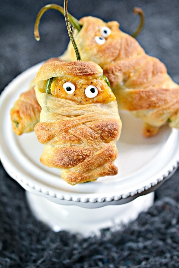 Halloween Jalapeno Poppers: A Mummy Inspired Treat