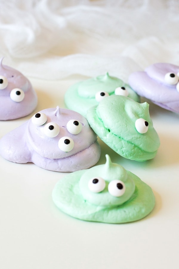 Adorable Meringue Monster Cookies
